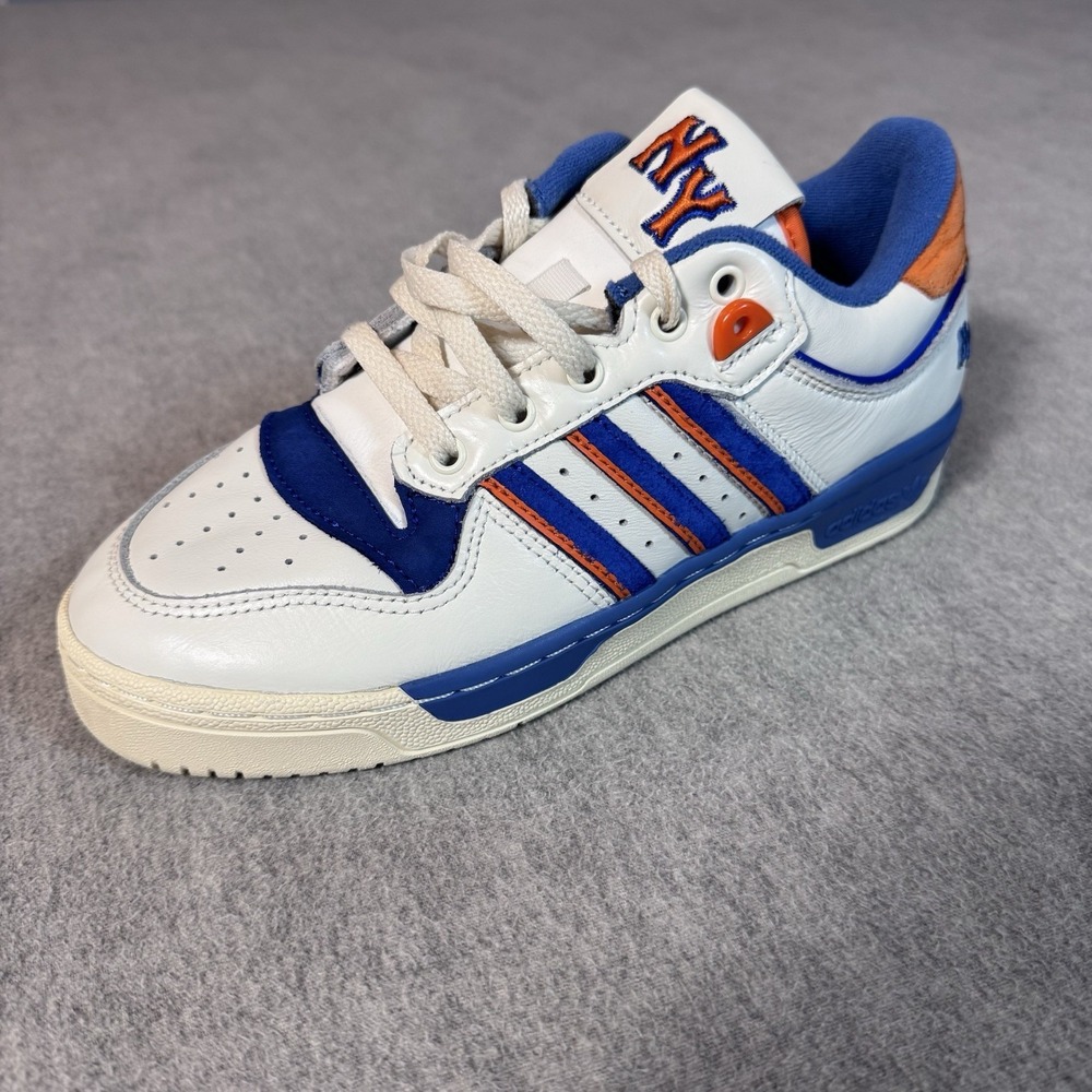 ADIDAS RIVALRY LOW 86 NY Knicks White Tint Royal Blue Orange SHOE US Size 6 Mens